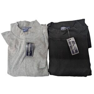 Susquehanna Trail Mock Neck Long Sleeve Shirt Set of 2 Black & Gray Size XL NWT